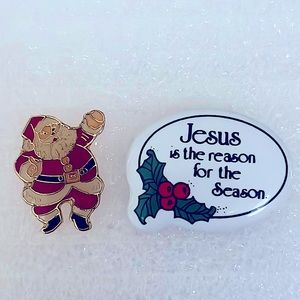 Merry Christmas collar Pin Set